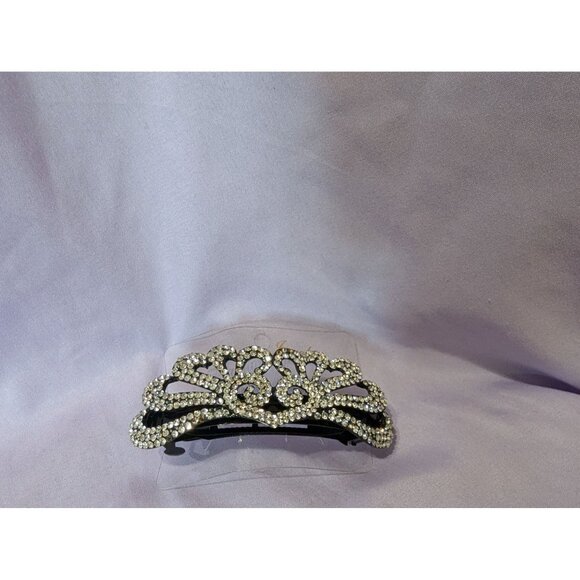 Vintage Rhinestone Crystal Hair Clip With Elegant Design - Picture 1 of 4